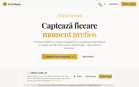 Screenshot der Website EventSnap (eventsnap.cloud)
