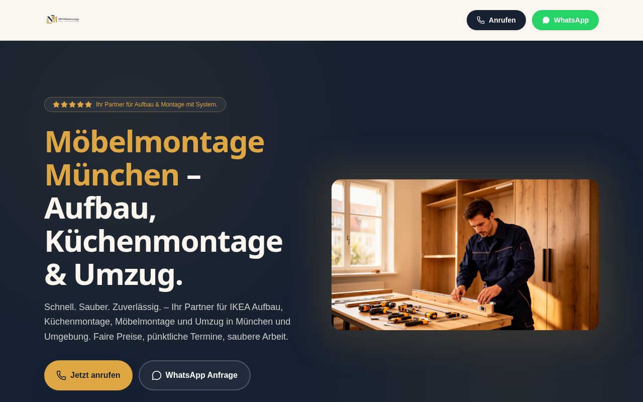 Website nm-moebelmontage.de